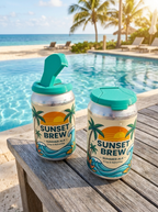 Beach Can Lid by Pool - Lifestyle